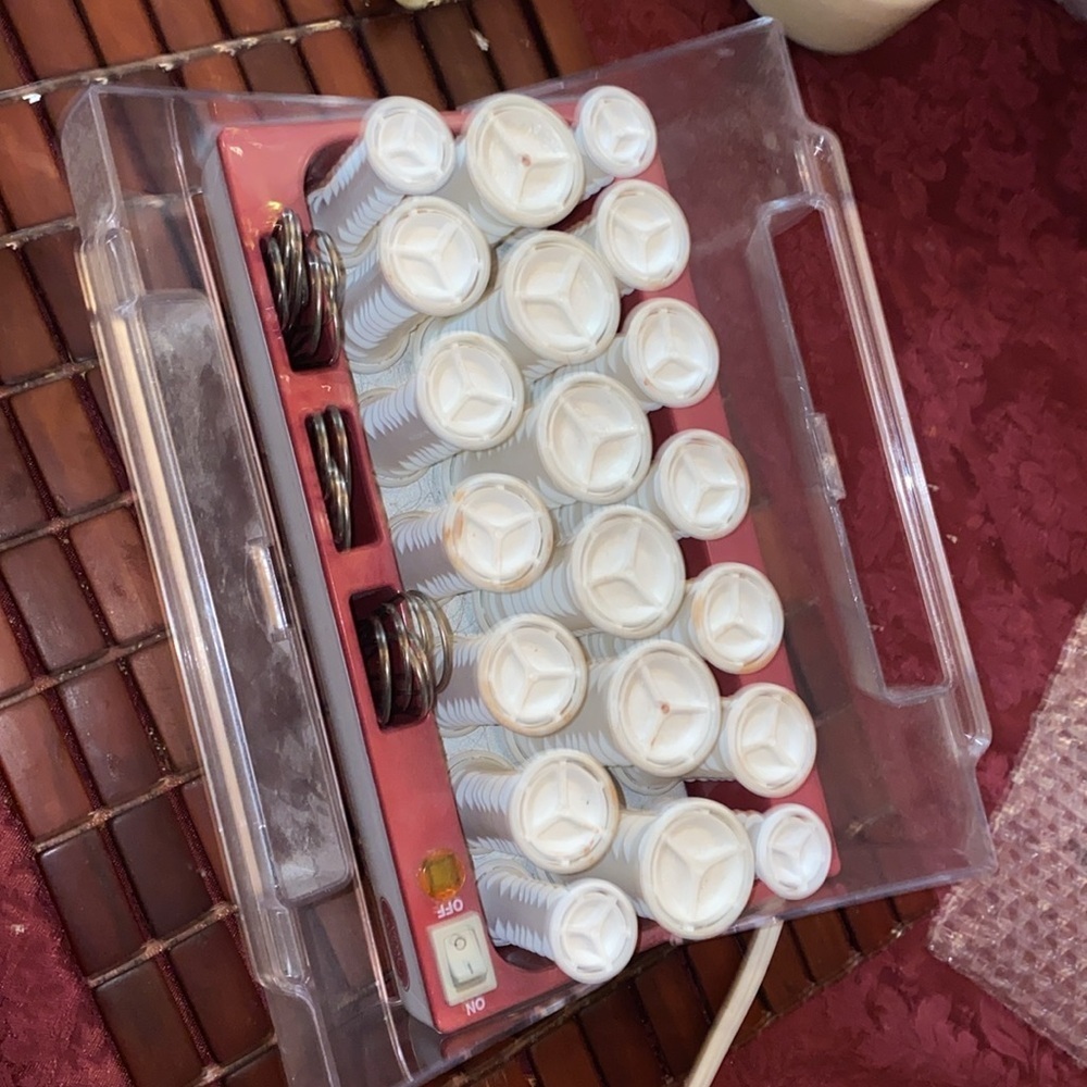 BX49 Vidal Sassoon Hairsetter 20 Hot Rollers Curlers Set with 19 Clips - TESTED - Picture 3 of 3